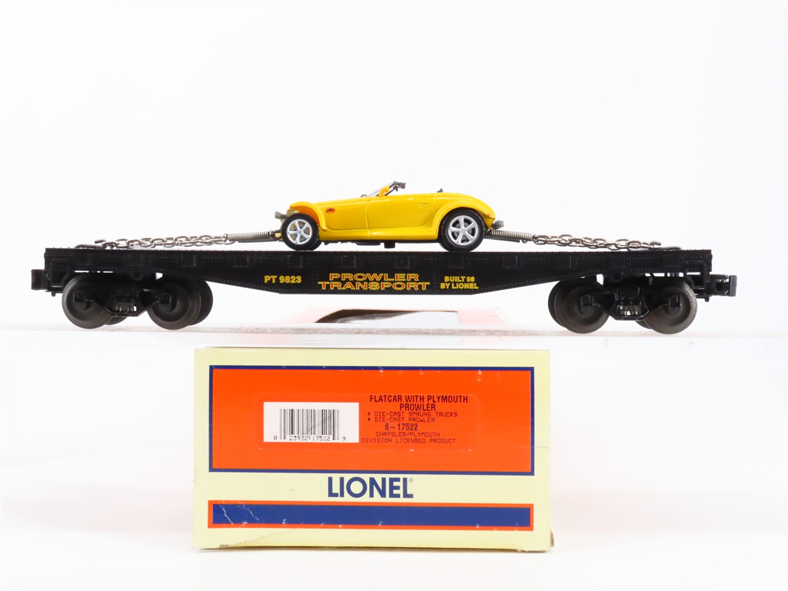 O Scale Lionel 6-17522 PT Prowler Transport Flat Car with Plymouth Prowler RTR
