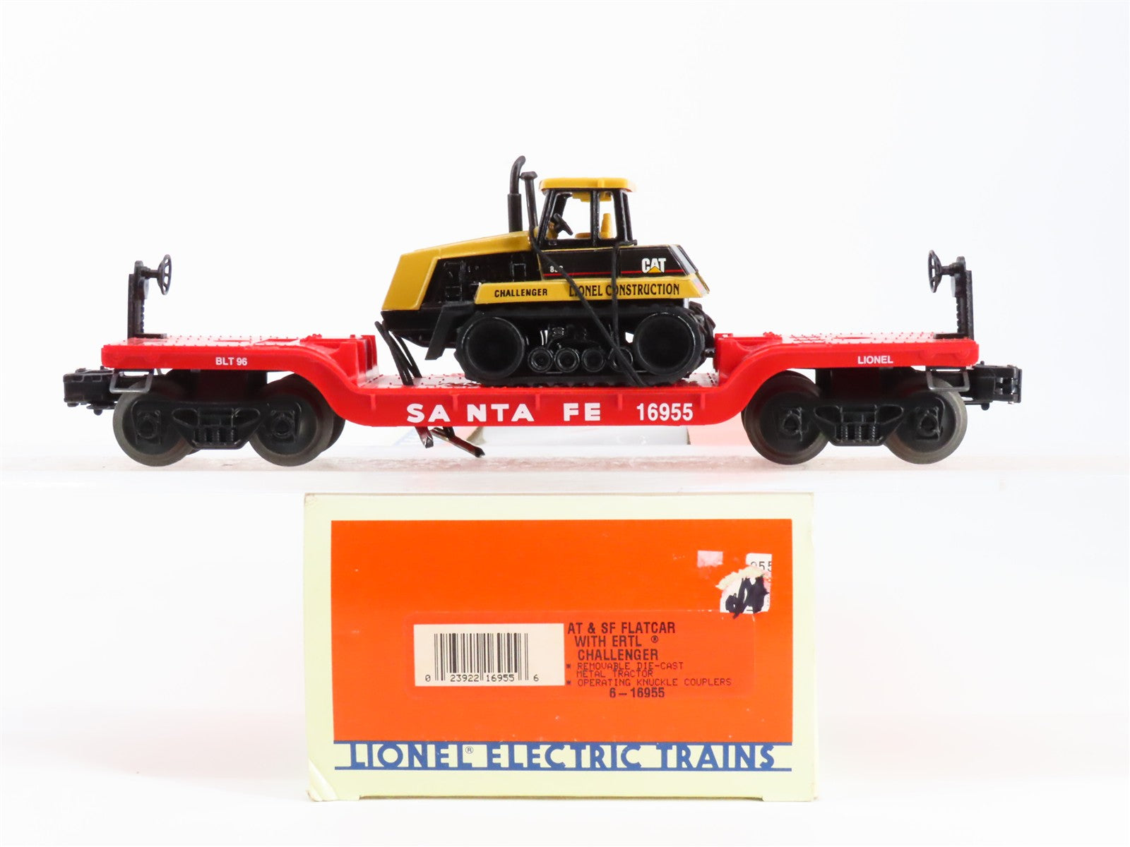 O Scale Lionel 6-16955 ATSF Santa Fe Depressed-Center Flat Car 16955 RTR