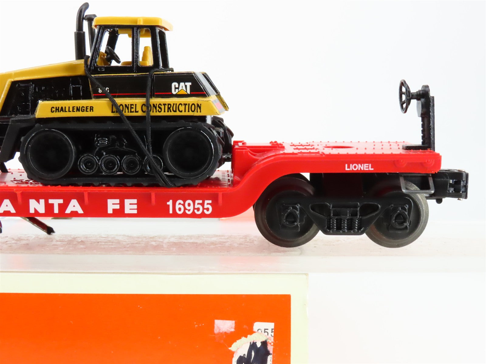 O Scale Lionel 6-16955 ATSF Santa Fe Depressed-Center Flat Car 16955 RTR