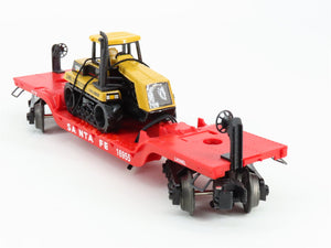 O Scale Lionel 6-16955 ATSF Santa Fe Depressed-Center Flat Car 16955 RTR