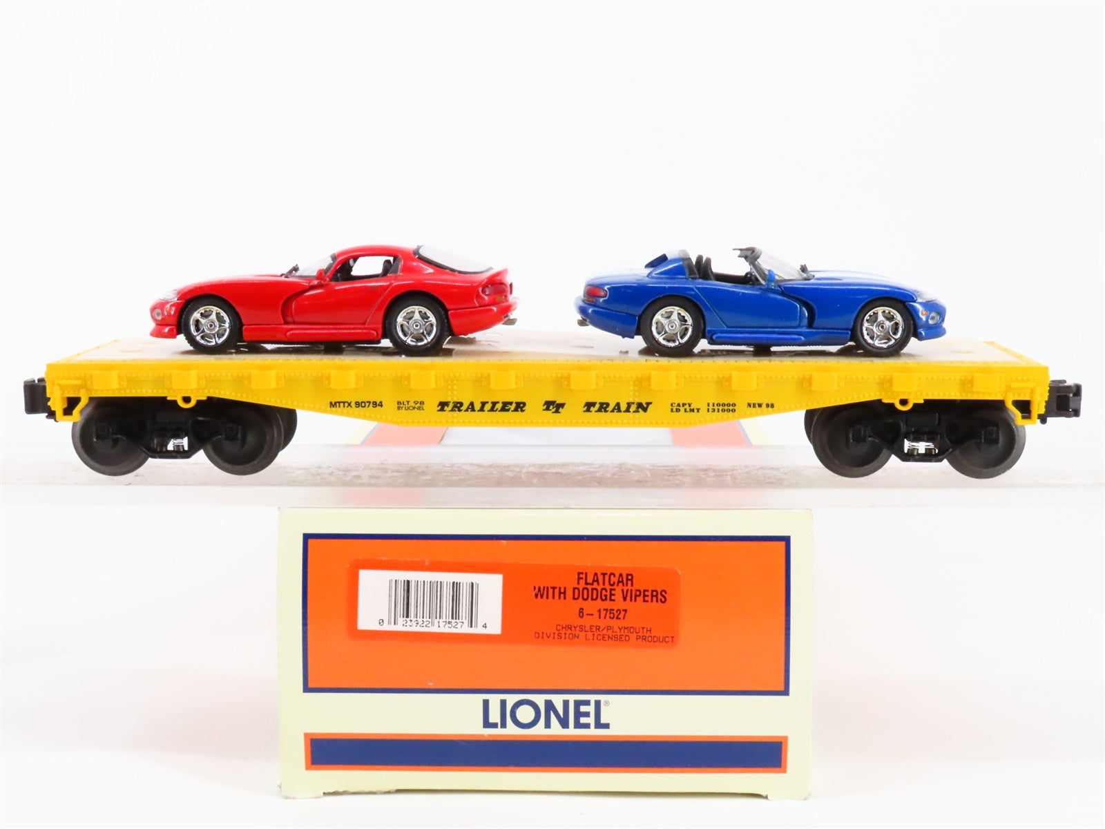 O Scale Lionel 6-17527 MTTX Trailer Train Flat Car 90794 RTR