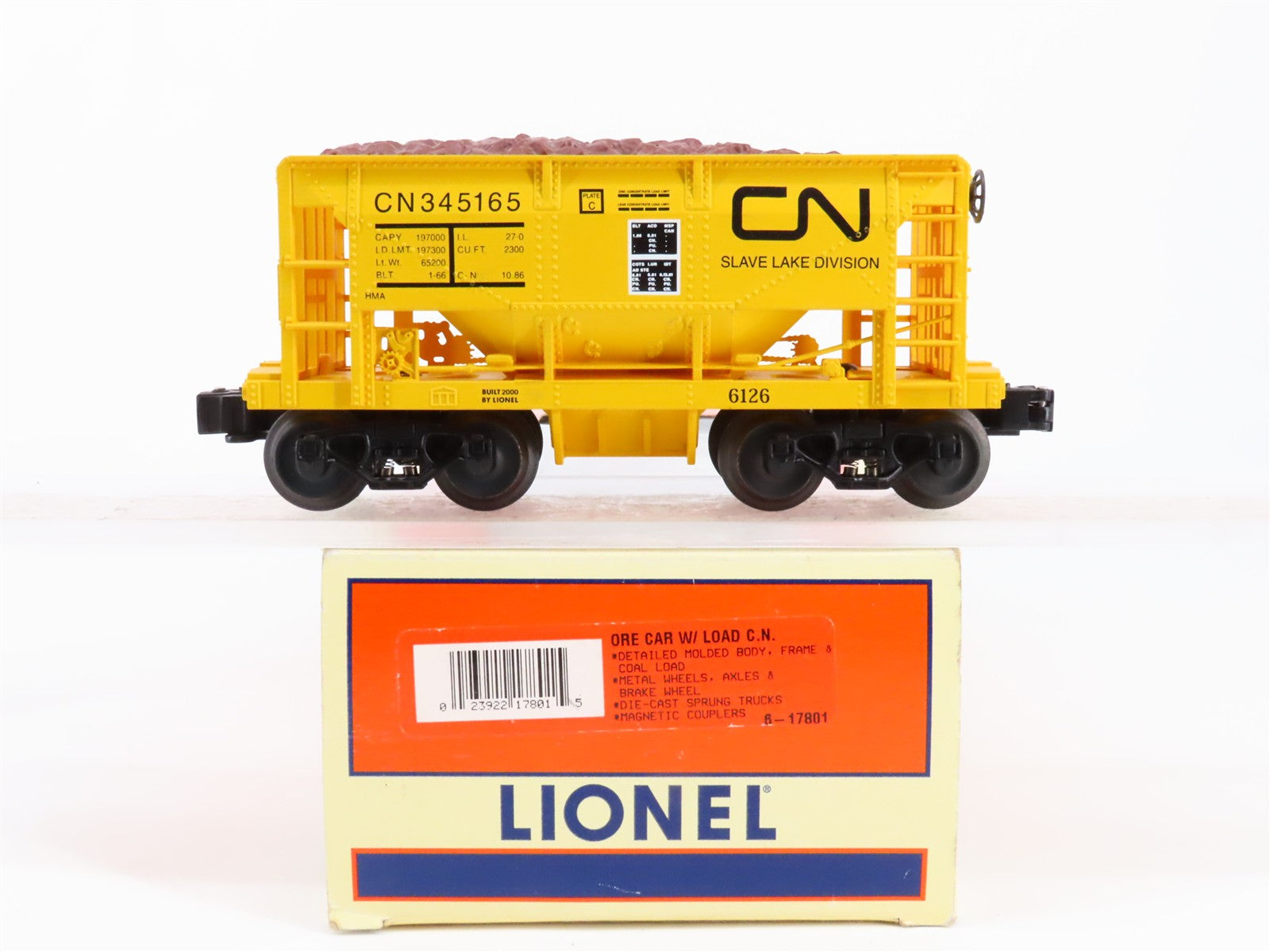O Scale Lionel 6-17801 CN Canadian National Hopper 345165 RTR