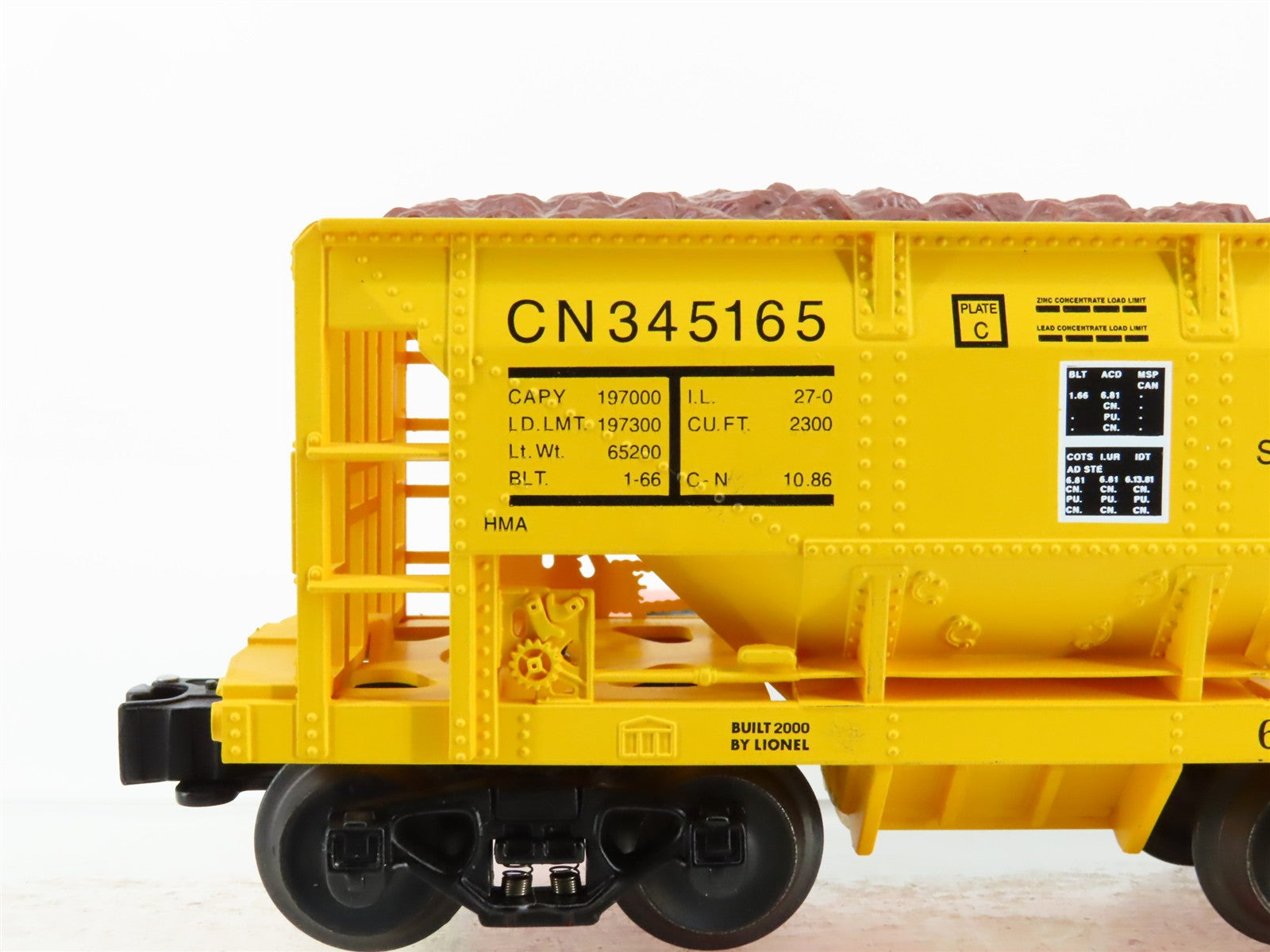 O Scale Lionel 6-17801 CN Canadian National Hopper 345165 RTR