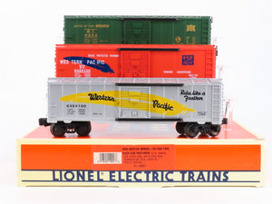O Scale Lionel 6-19257 WP, RI Western Pacific, Rock Island Box Car 3-Pack RTR