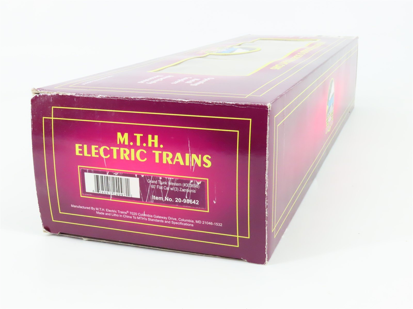 O Gauge 3-Rail MTH 20-98642 GTW Grand Trunk Western Flat Car #303698 w/ Zambonis