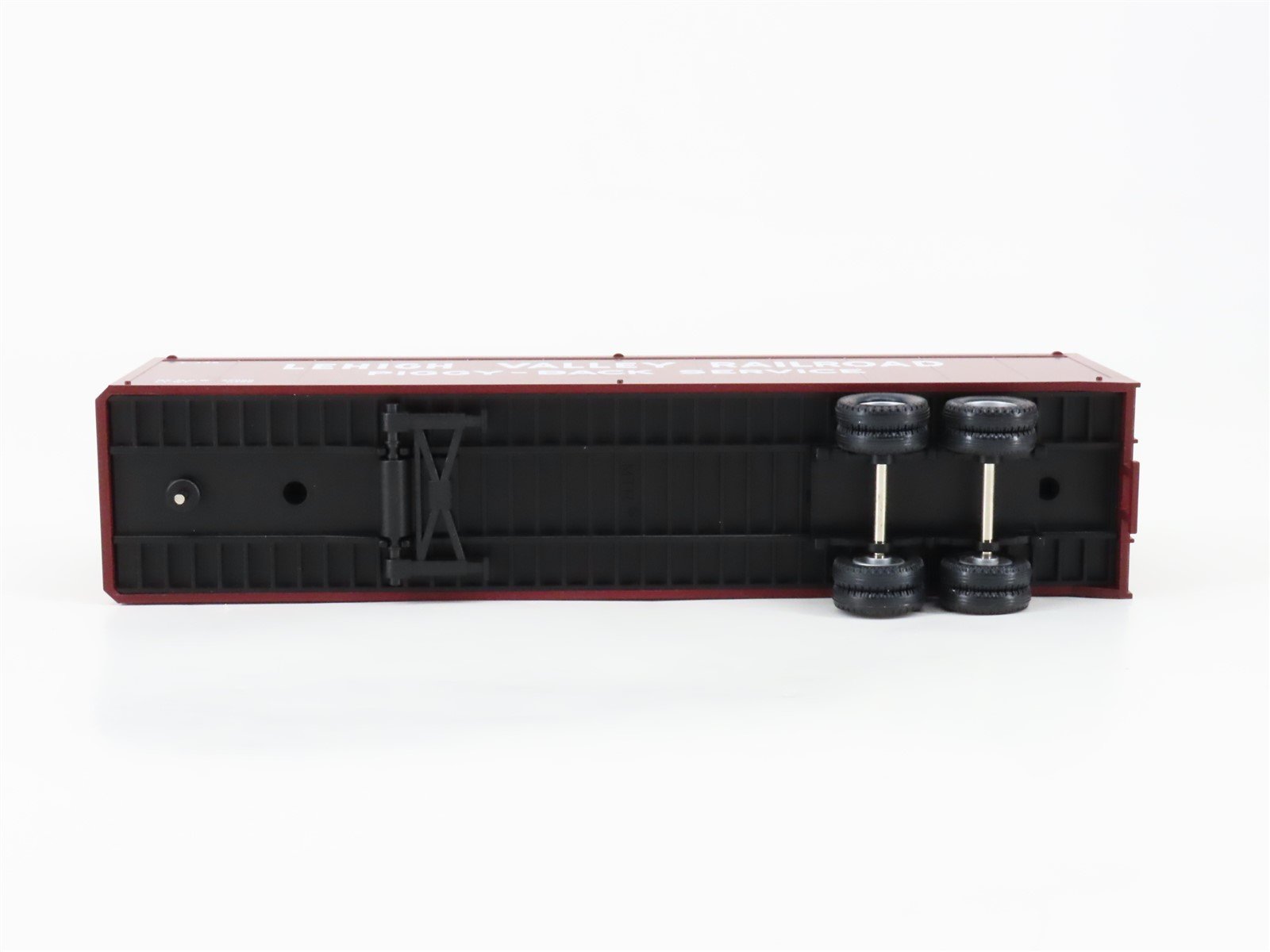 O Gauge 3-Rail MTH 20-90030C LV Lehigh Valley Flat Car #10038 w/ 40' Trailer