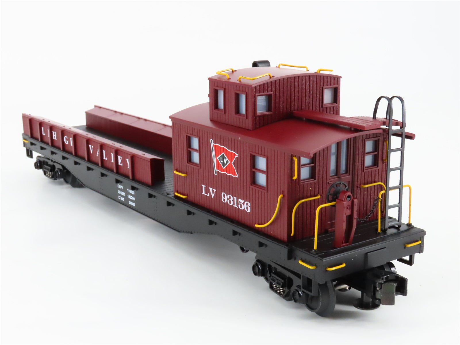 O Gauge 3-Rail MTH 20-98223 LV Lehigh Valley Crane Tender #93156 - Lighted