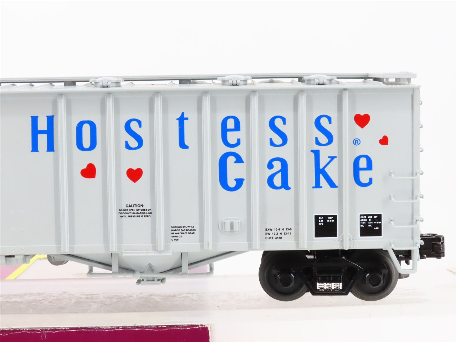 O Gauge 3-Rail MTH 20-97426 GACX Wonder Bread 50' Airslide 2-Bay Hopper #48354