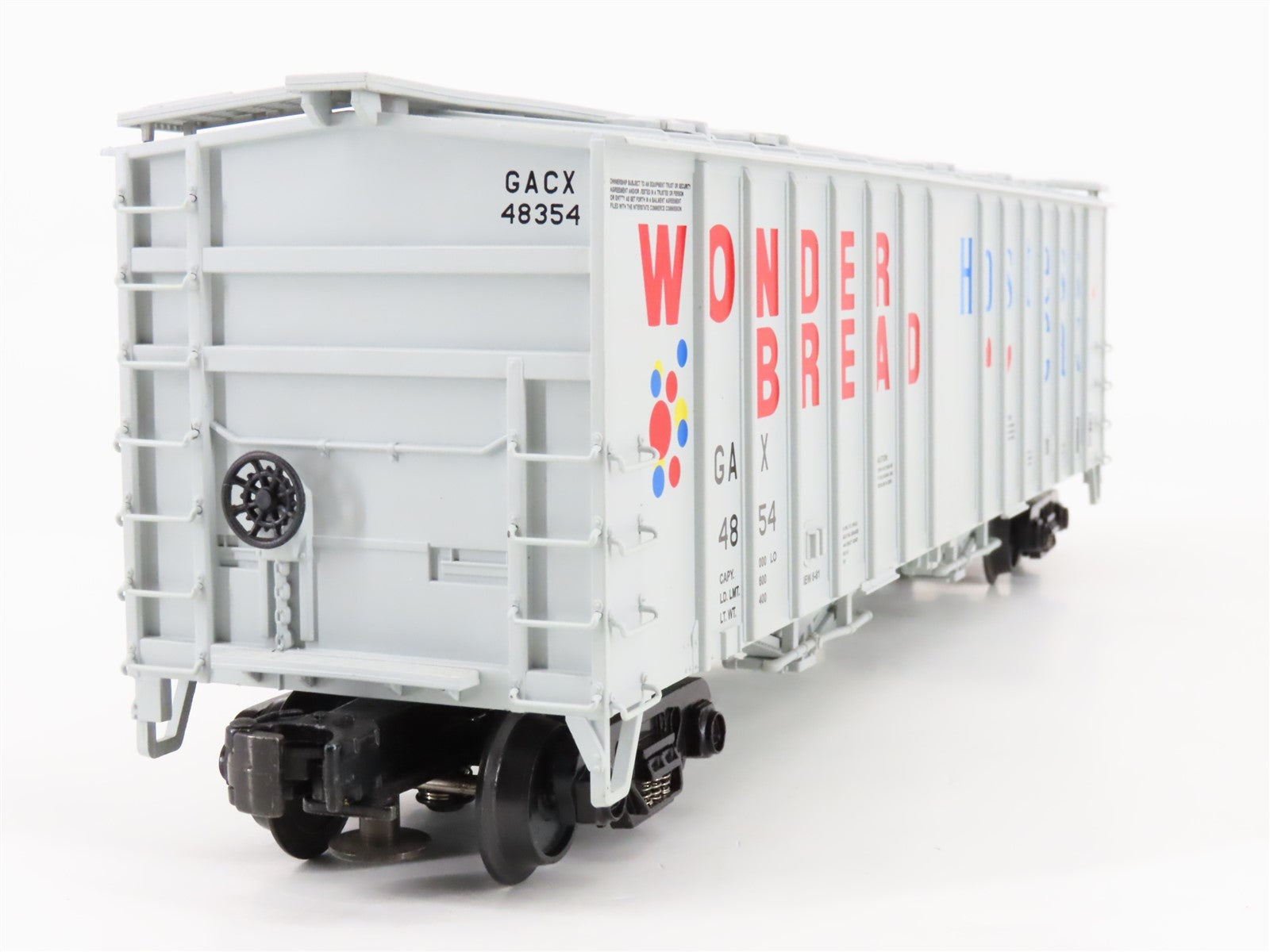 O Gauge 3-Rail MTH 20-97426 GACX Wonder Bread 50' Airslide 2-Bay Hopper #48354