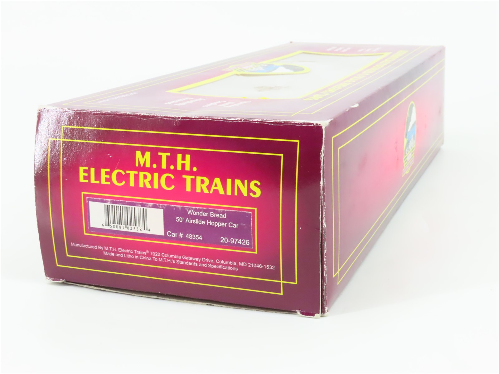 O Gauge 3-Rail MTH 20-97426 GACX Wonder Bread 50' Airslide 2-Bay Hopper #48354