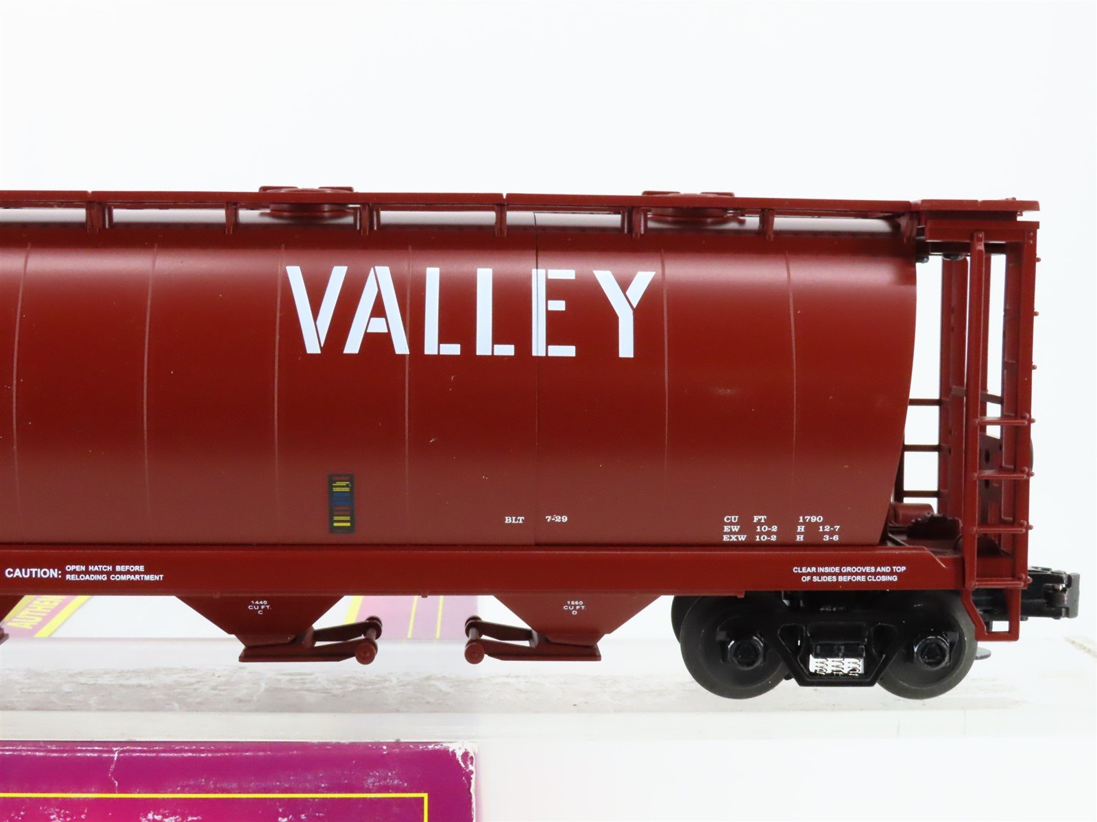 O Gauge 3-Rail MTH 20-97409 LV Lehigh Valley 4-Bay Cylindrical Hopper #50339