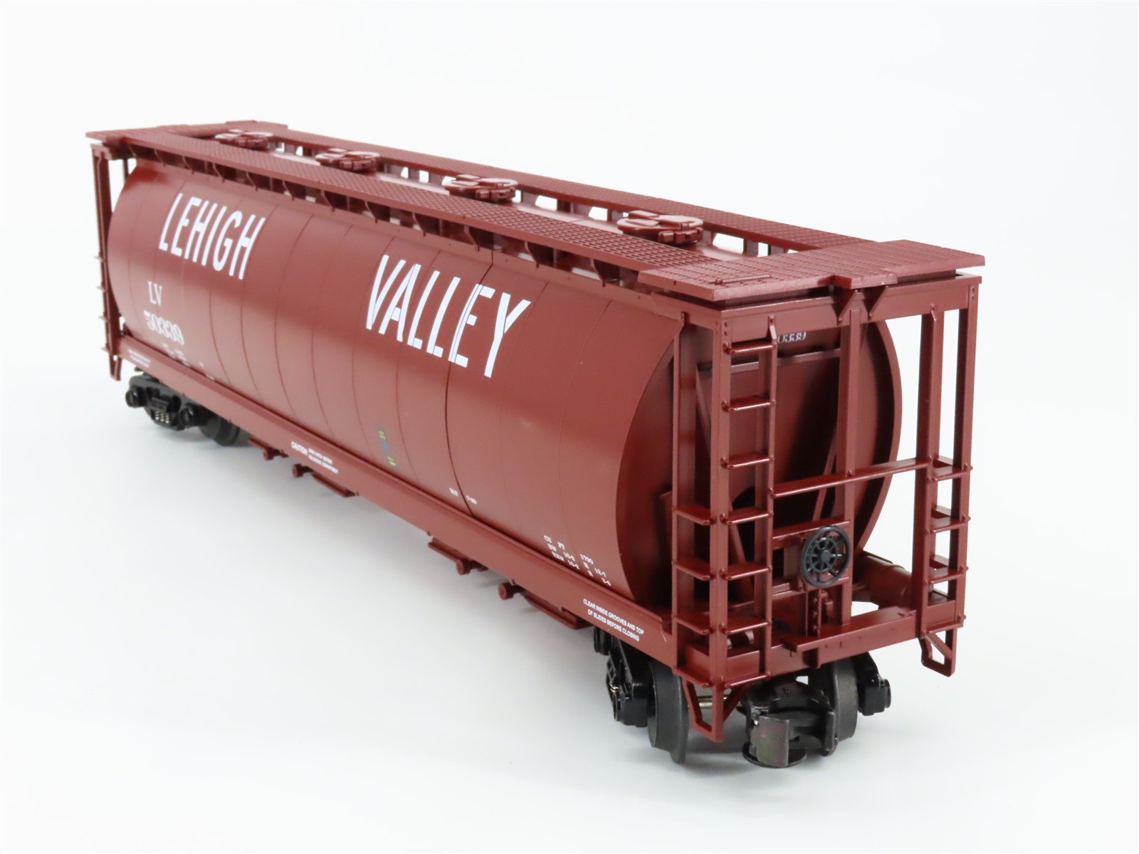 O Gauge 3-Rail MTH 20-97409 LV Lehigh Valley 4-Bay Cylindrical Hopper #50339