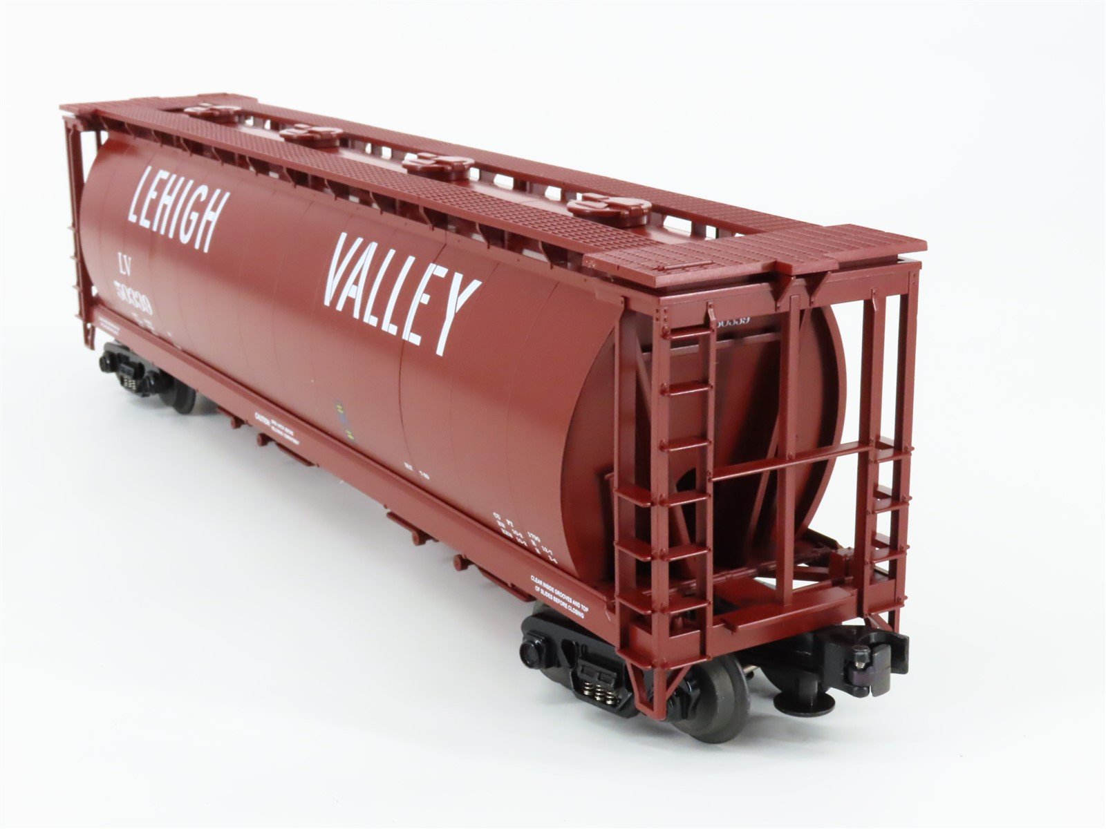 O Gauge 3-Rail MTH 20-97409 LV Lehigh Valley 4-Bay Cylindrical Hopper #50339