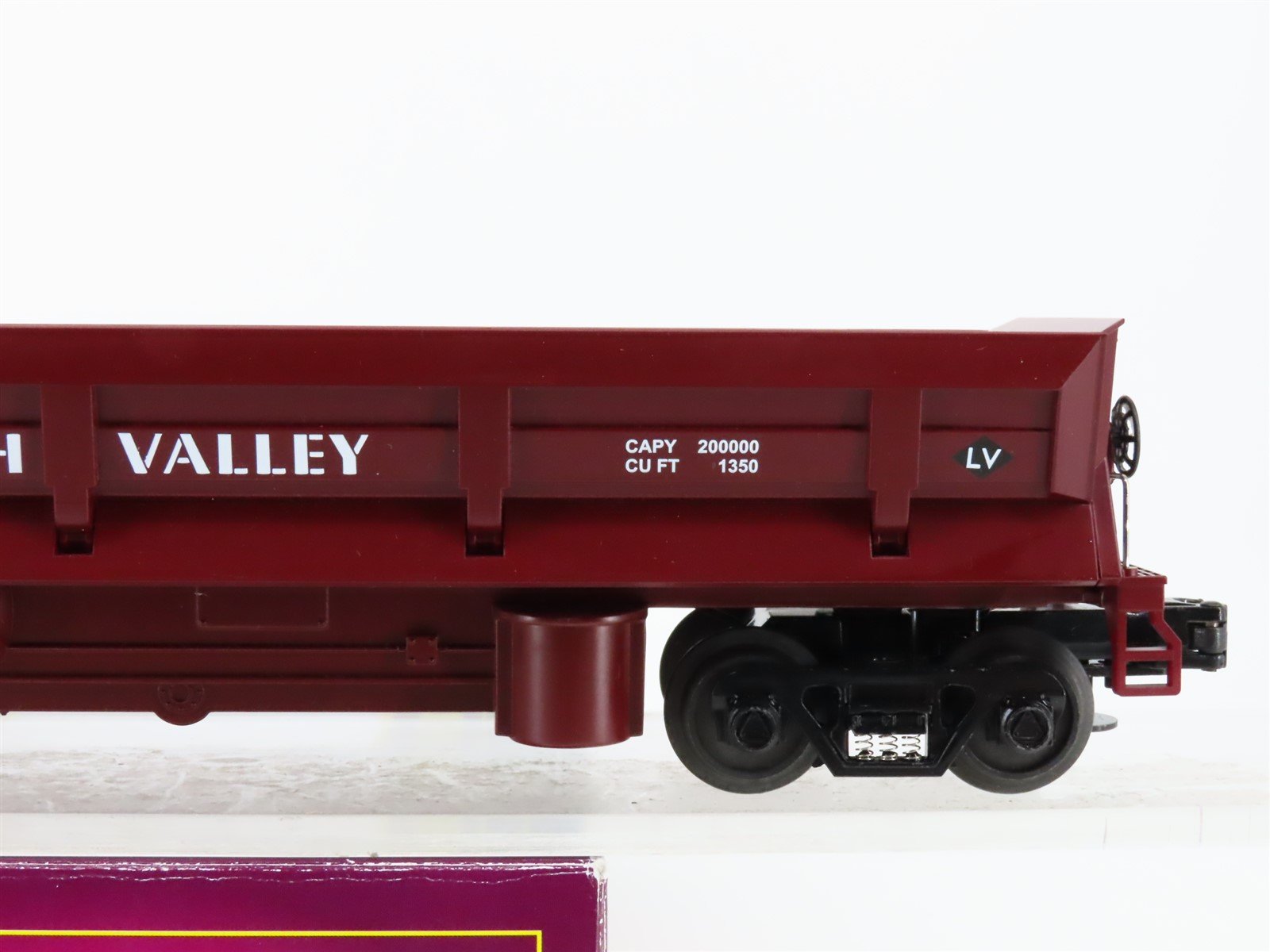 O Gauge 3-Rail MTH 20-98293 LV Lehigh Valley Dump Car #93446 w/ Operating Bay