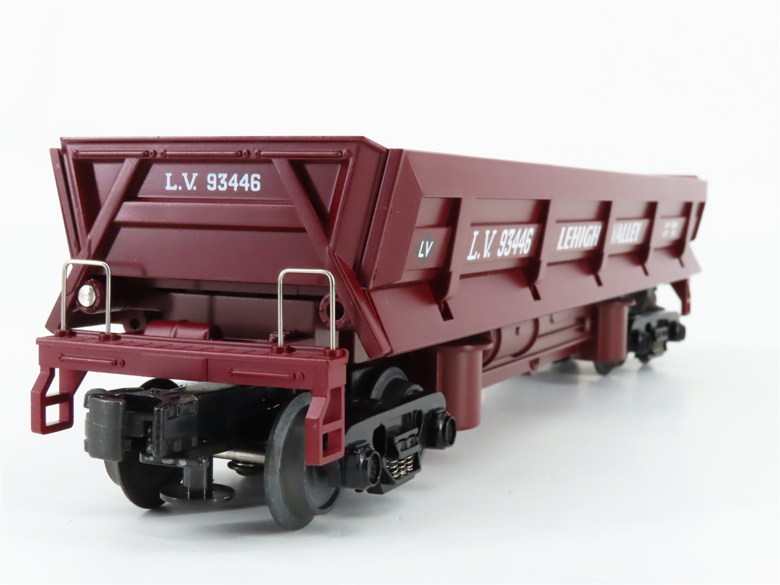 O Gauge 3-Rail MTH 20-98293 LV Lehigh Valley Dump Car #93446 w/ Operating Bay