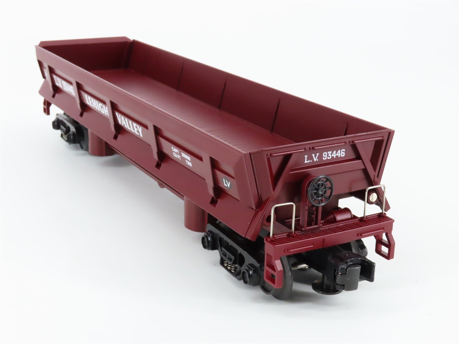 O Gauge 3-Rail MTH 20-98293 LV Lehigh Valley Dump Car #93446 w/ Operating Bay