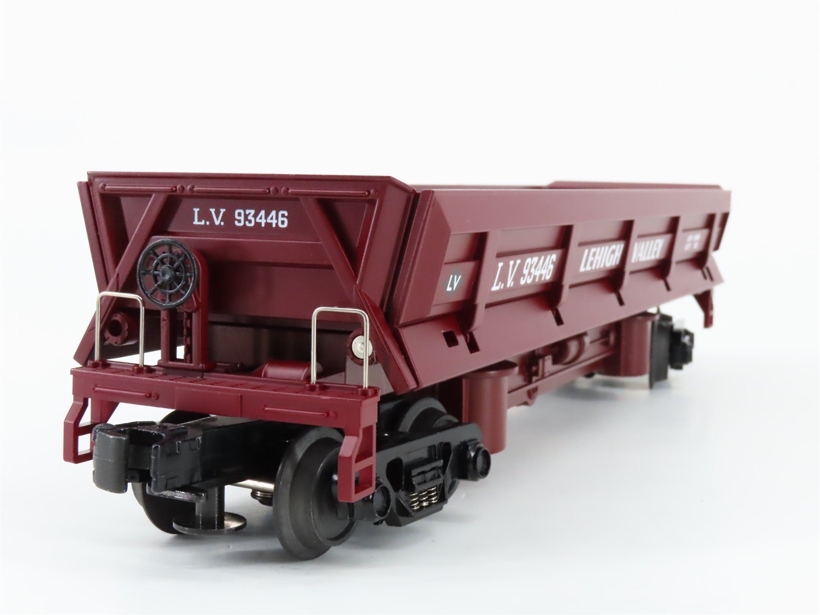 O Gauge 3-Rail MTH 20-98293 LV Lehigh Valley Dump Car #93446 w/ Operating Bay