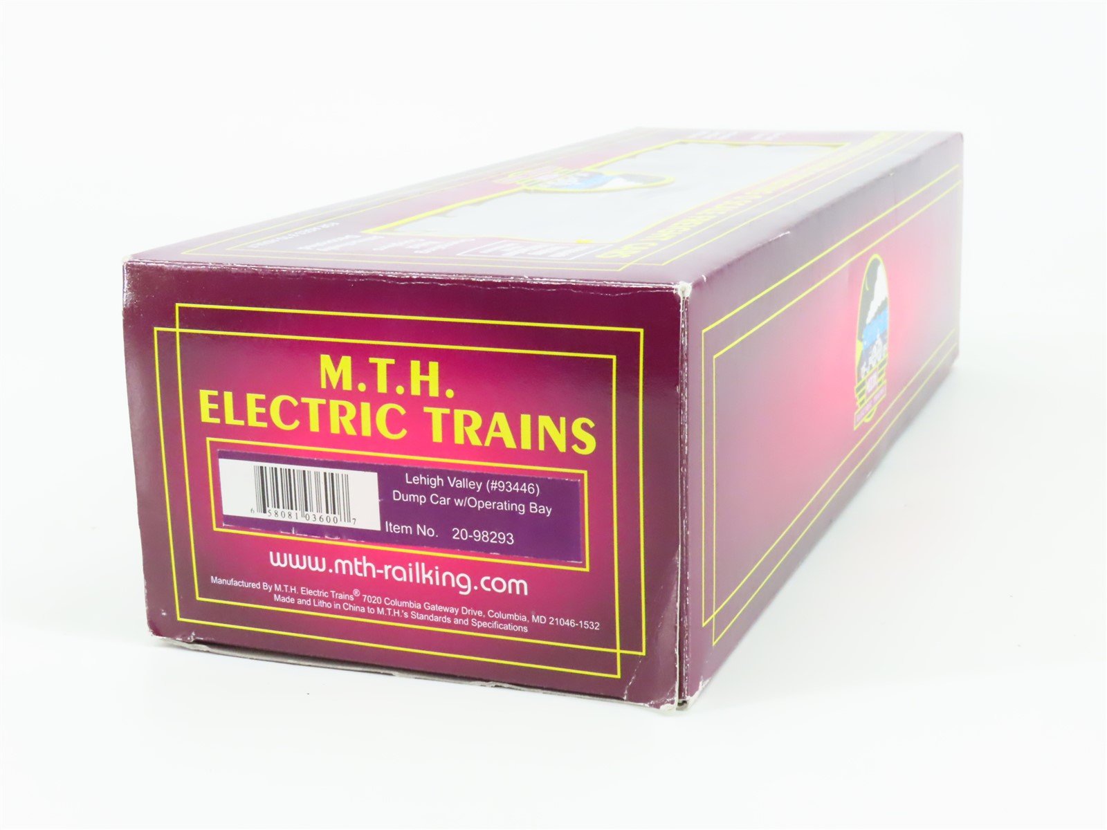 O Gauge 3-Rail MTH 20-98293 LV Lehigh Valley Dump Car #93446 w/ Operating Bay
