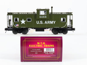O Gauge 3-Rail MTH 20-91624 US Army Extended Vision Caboose #3455 - Lighted