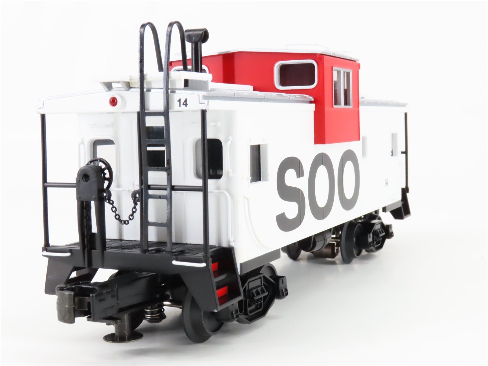 O Gauge 3-Rail MTH 20-91144 SOO Line Extended Vision Caboose #14 - Lighted