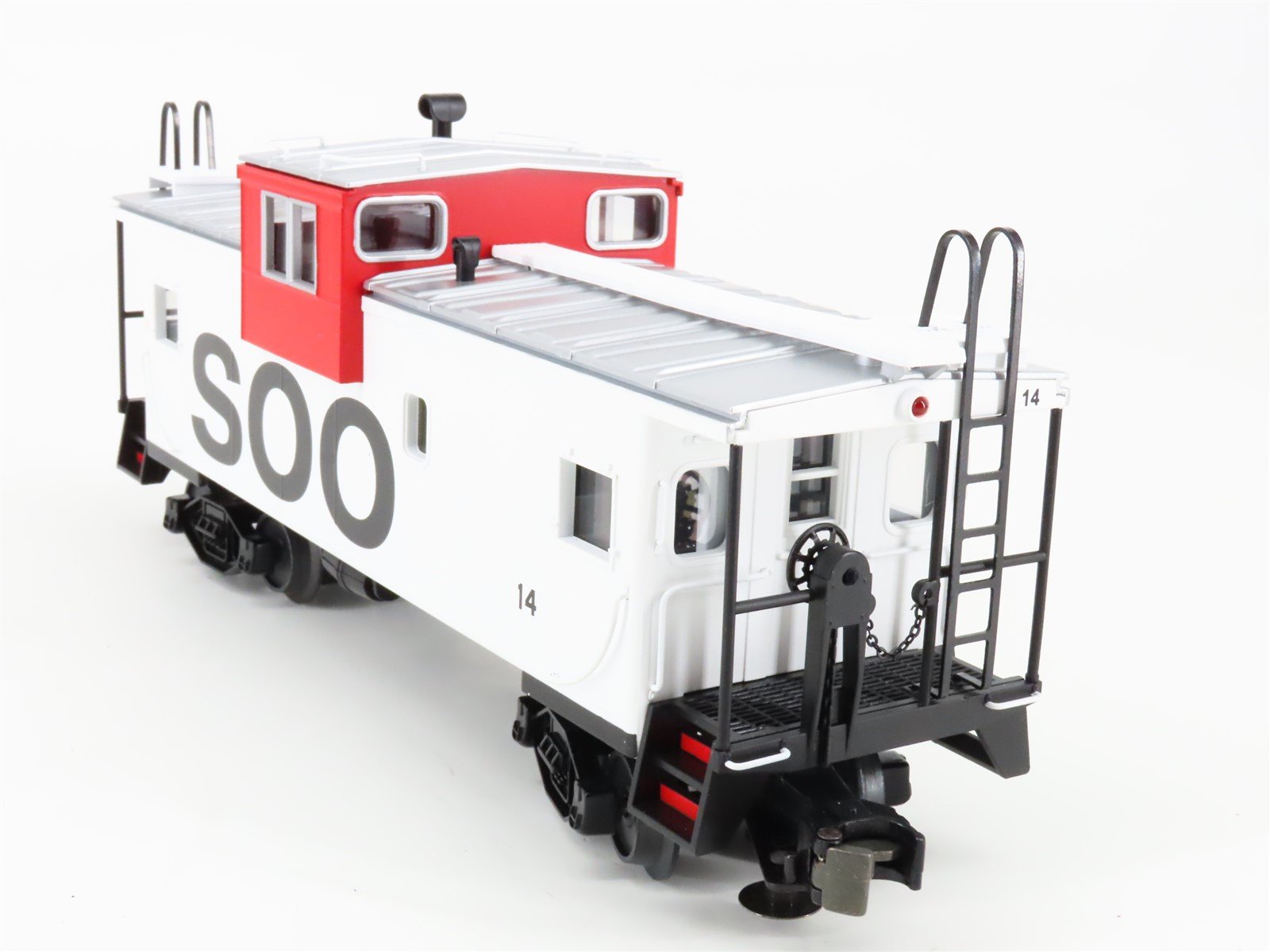 O Gauge 3-Rail MTH 20-91144 SOO Line Extended Vision Caboose #14 - Lighted