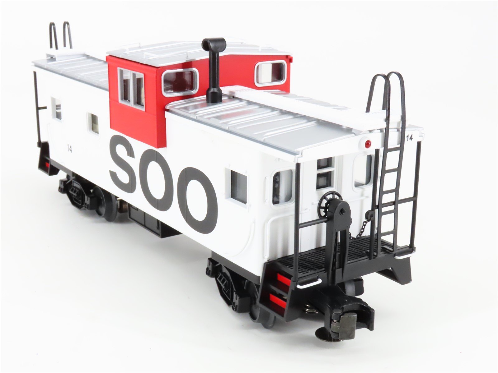O Gauge 3-Rail MTH 20-91144 SOO Line Extended Vision Caboose #14 - Lighted