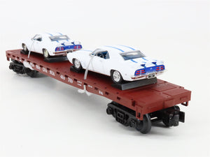 O Gauge 3-Rail MTH Rail King 30-76724 PRR Pennsylvania Flat Car w/ Pontiac Cars