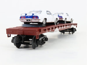 O Gauge 3-Rail MTH Rail King 30-76724 PRR Pennsylvania Flat Car w/ Pontiac Cars