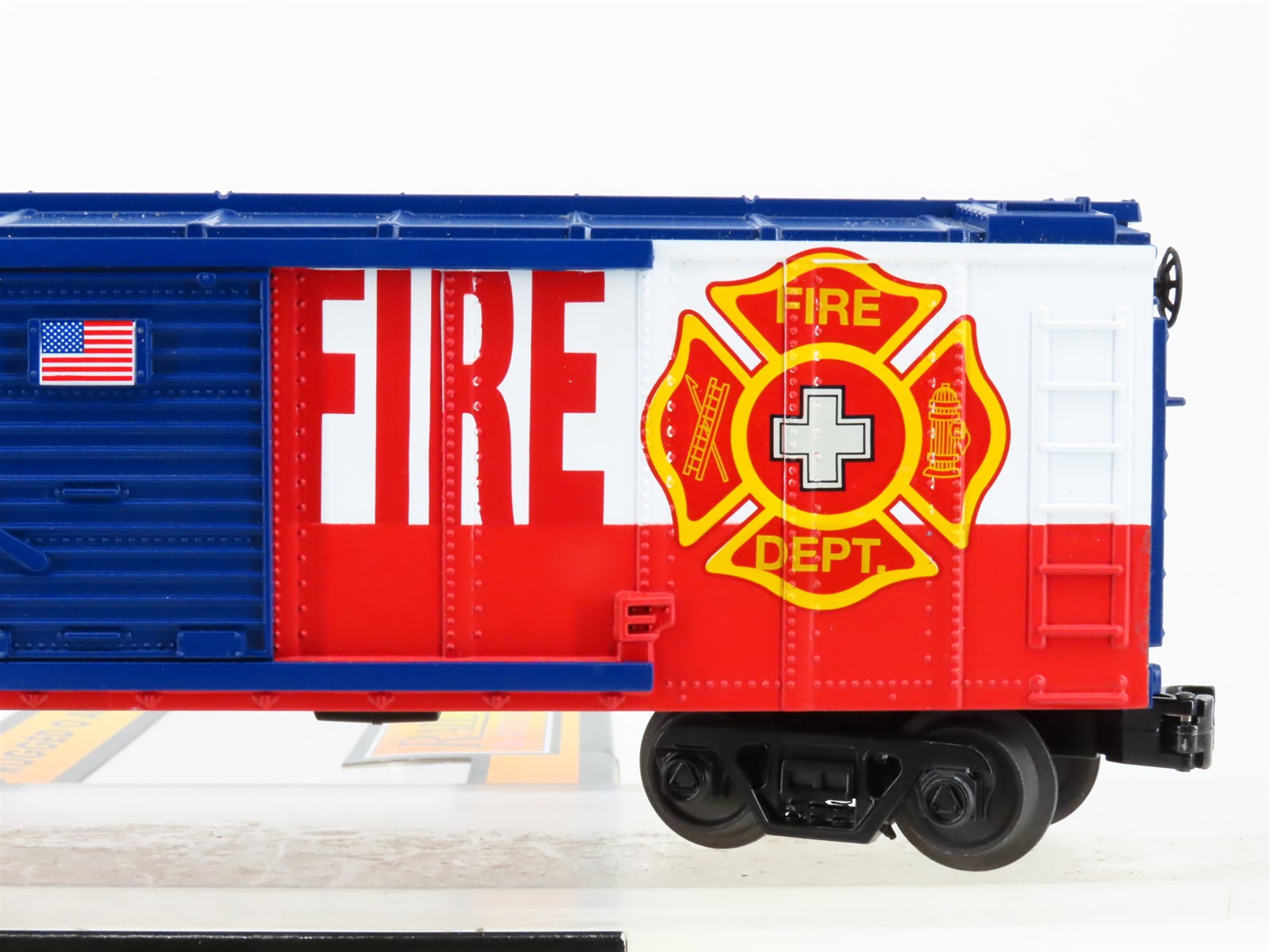 O Gauge 3-Rail MTH Rail King 30-74909 Boston Fire Department Single Door Box Car