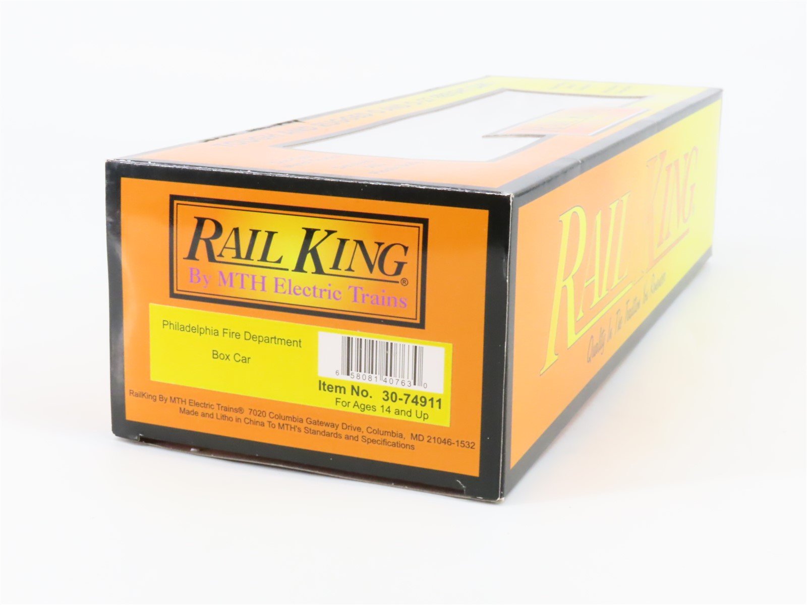 O Gauge 3-Rail MTH Rail King 30-74911 Philadelphia Fire Department Box Car
