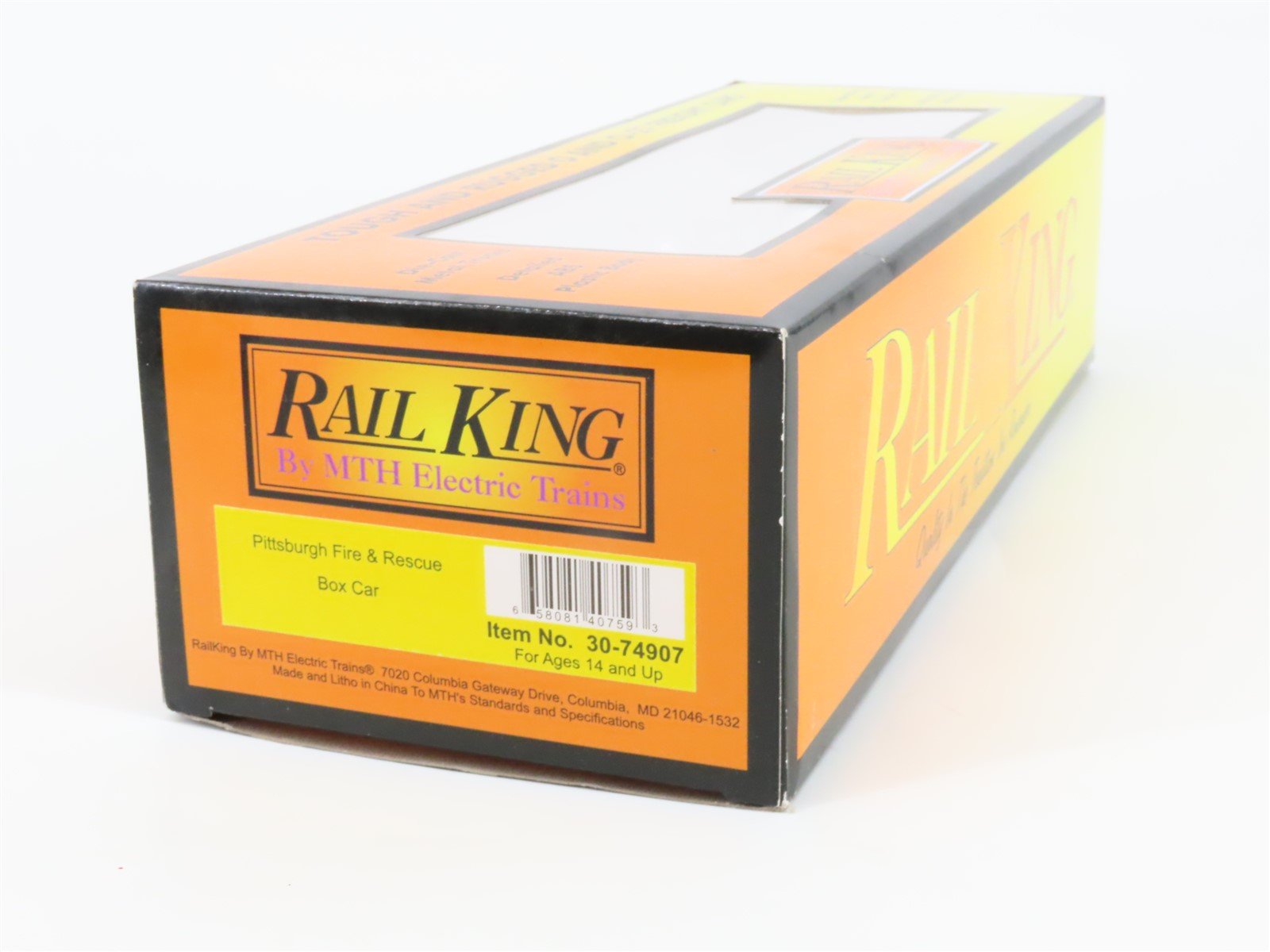O Gauge 3-Rail MTH Rail King 30-74907 Pittsburgh Fire & Rescue Box Car
