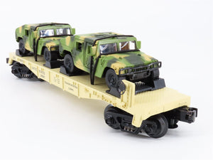 O Gauge 3-Rail MTH Rail King 30-76036 DODX US Army Flat Car #40608 w/ 2 Humvees
