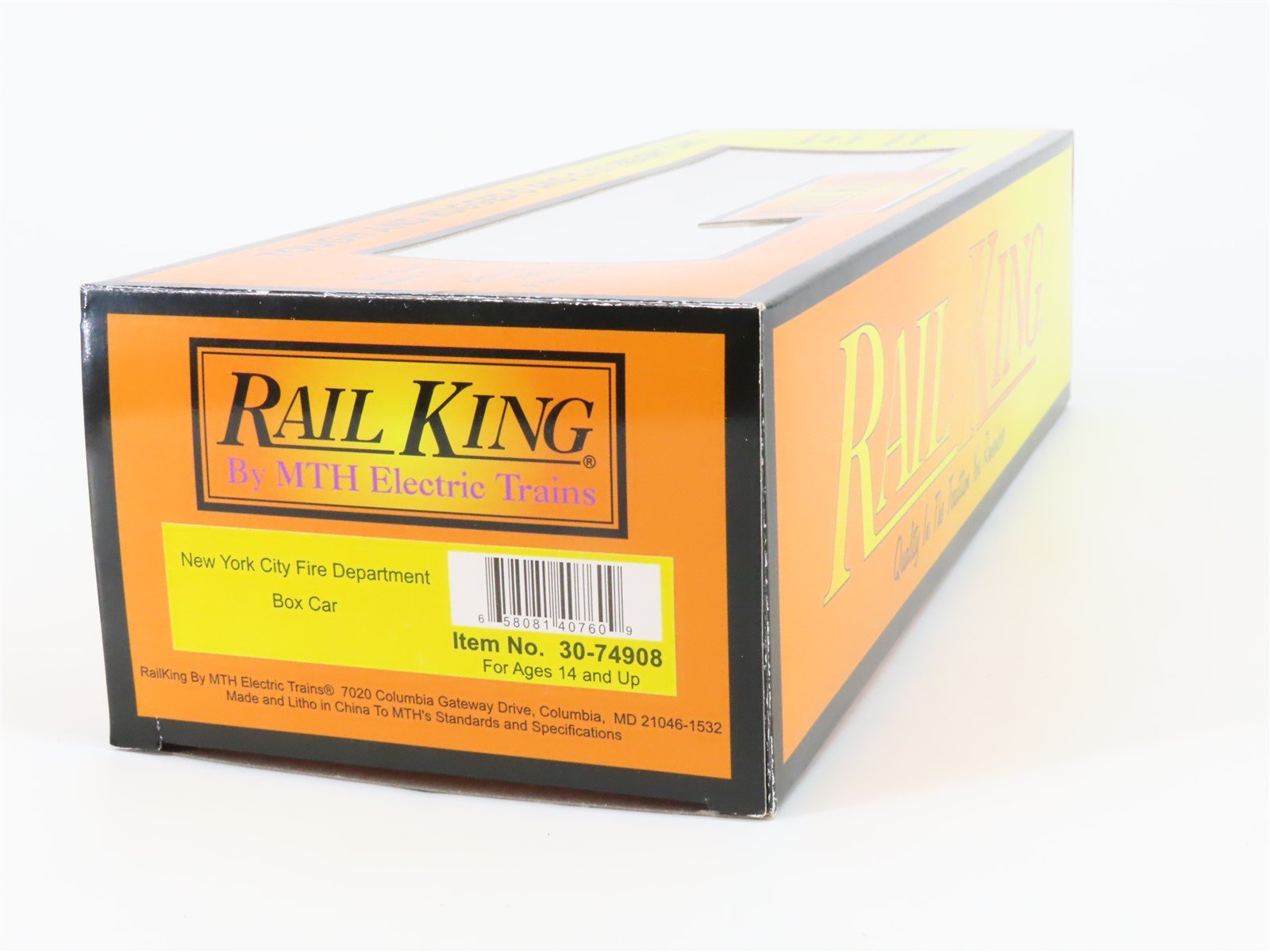 O Gauge 3-Rail MTH Rail King 30-74908 New York City Fire Department Box Car