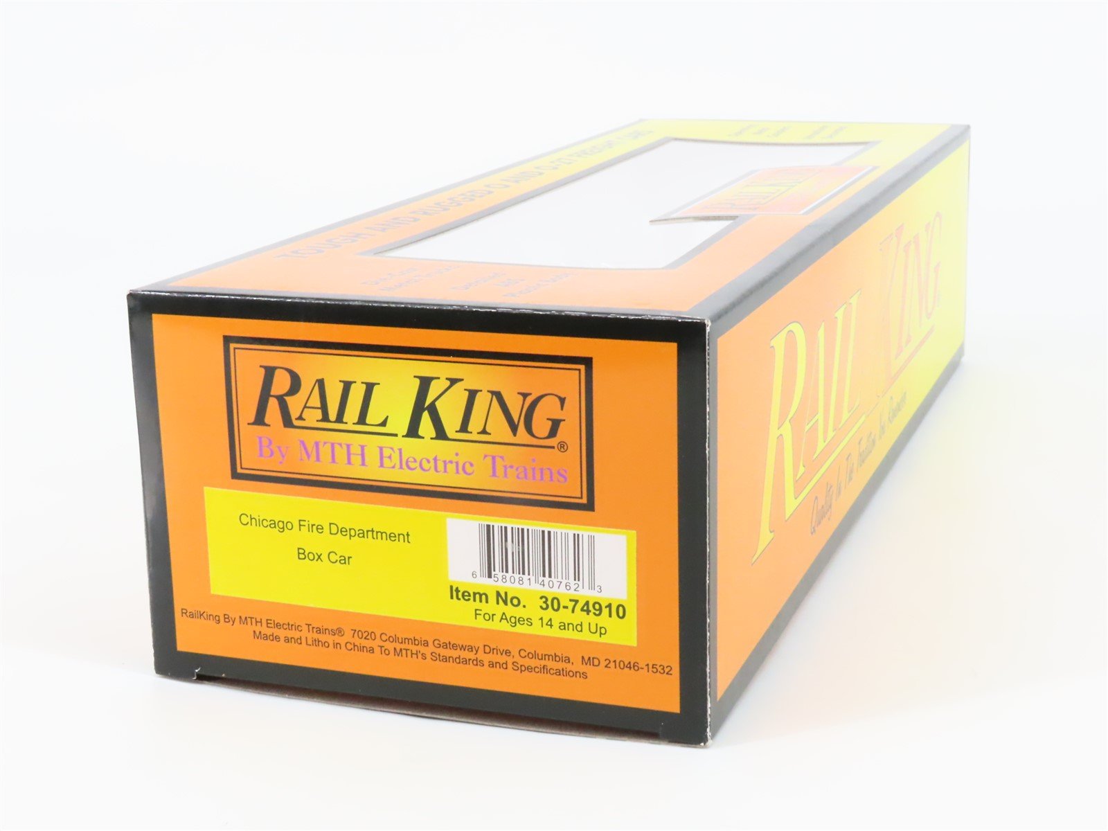 O Gauge 3-Rail MTH Rail King 30-74910 Chicago Fire Department Box Car