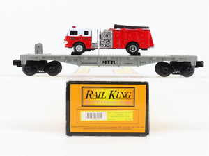 O Gauge 3-Rail MTH Rail King 30-7629 Transportation Flat Car #1979 w/ Fire Truck