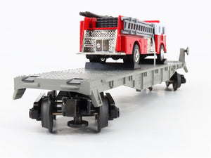 O Gauge 3-Rail MTH Rail King 30-7629 Transportation Flat Car #1979 w/ Fire Truck