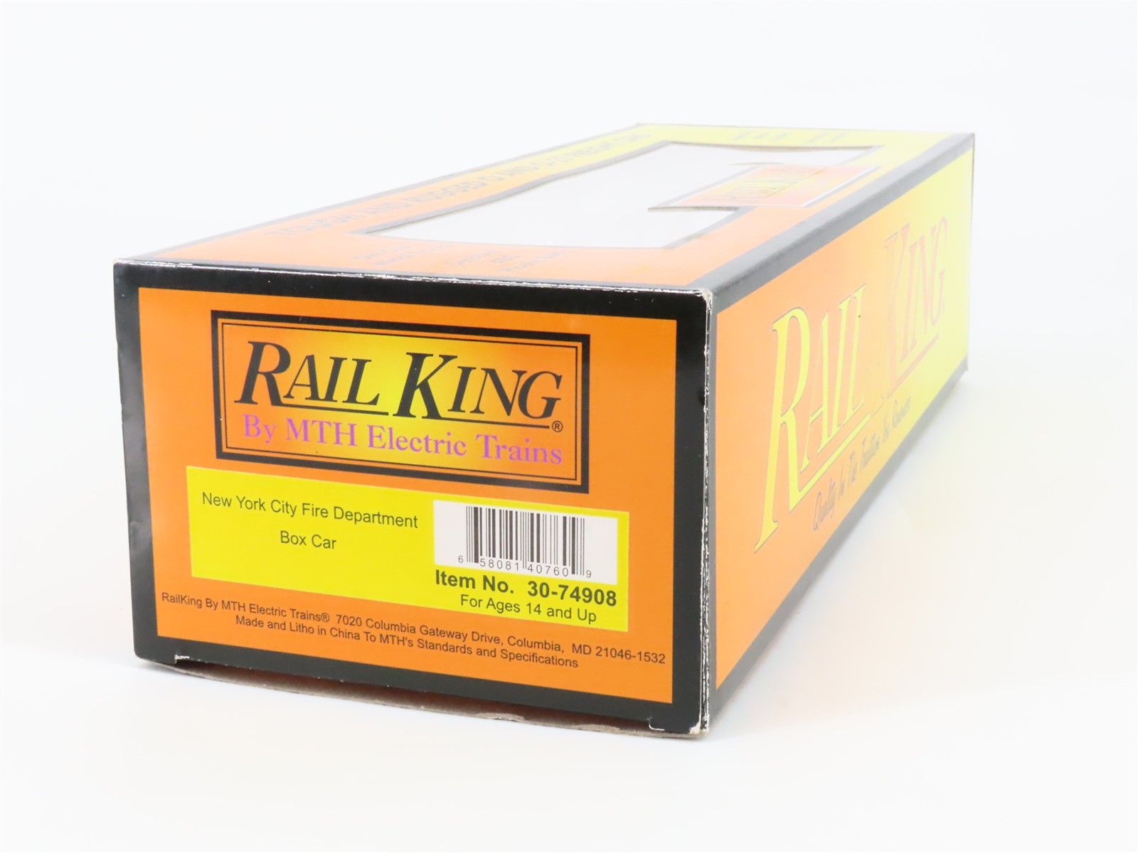 O Gauge 3-Rail MTH Rail King 30-74908 New York City Fire Department Box Car