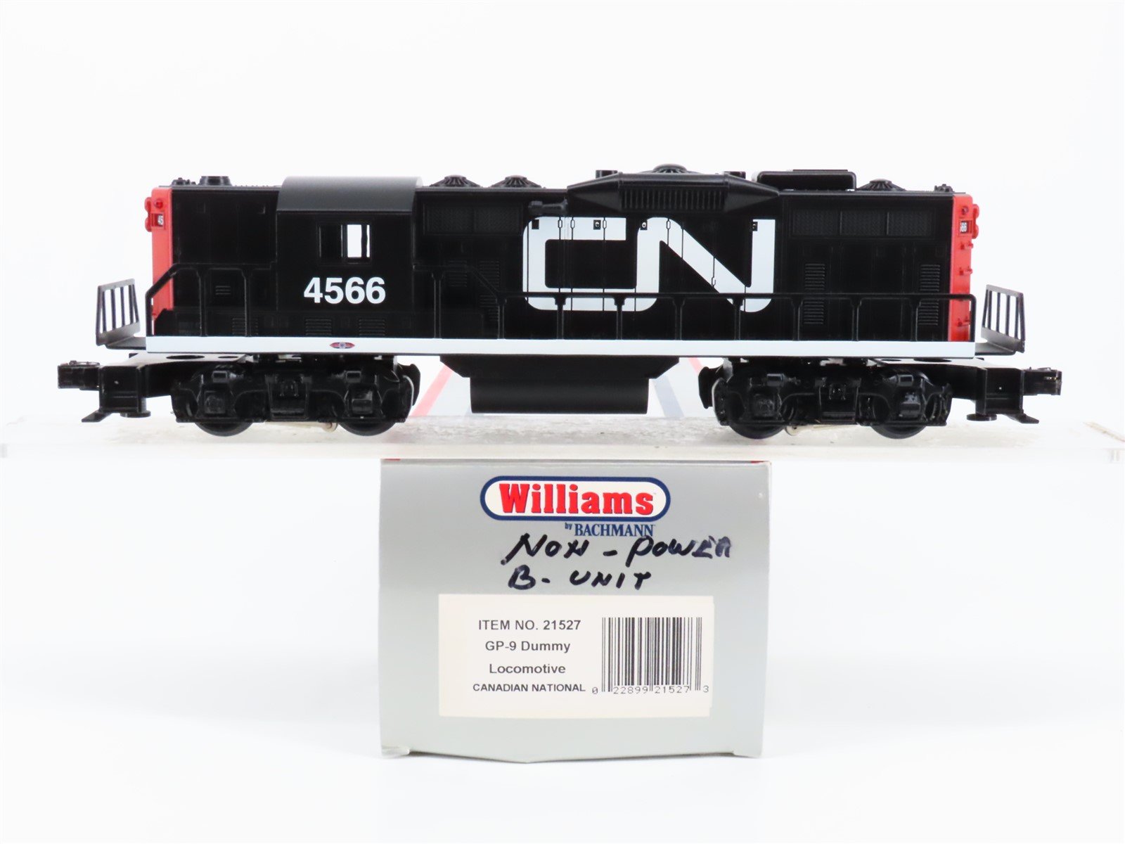 O Gauge 3-Rail Williams 21527 CN Canadian National GP9 Diesel #4566 UNPOWERED