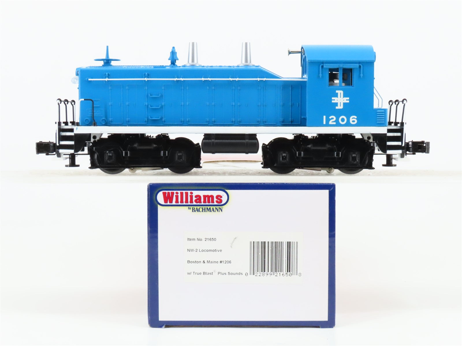 O Gauge 3-Rail Williams 21650 B&M Boston & Maine NW-2 Diesel Loco #1206 wSound