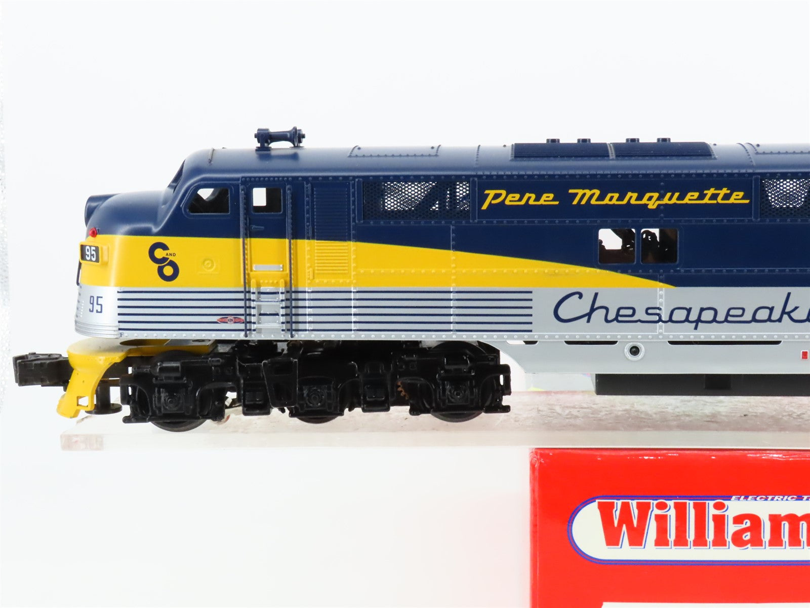 O Gauge 3-Rail Williams E7-204 C&O Chesapeake & Ohio E7A Diesel Loco #95 wSound