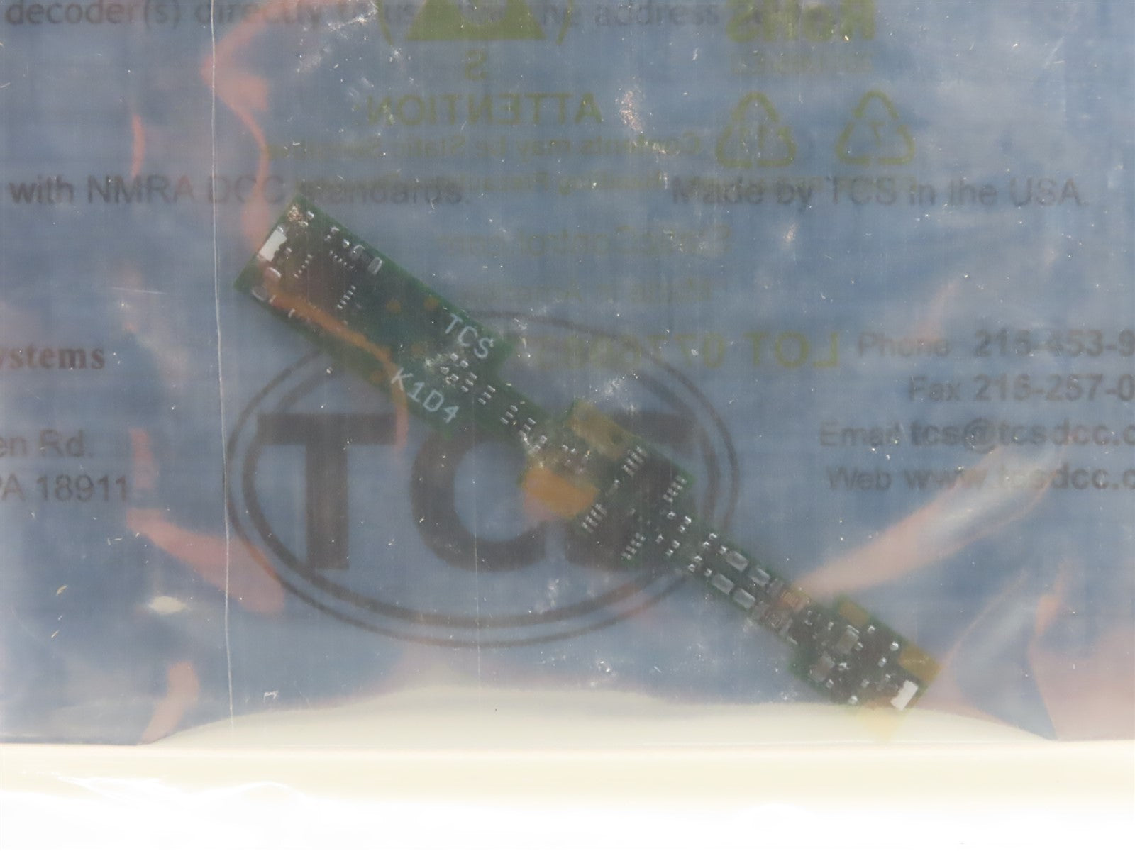 TCS 1318 K1D4-NC 4-Function Drop-in DCC Mobile Decoder for KATO N Scale