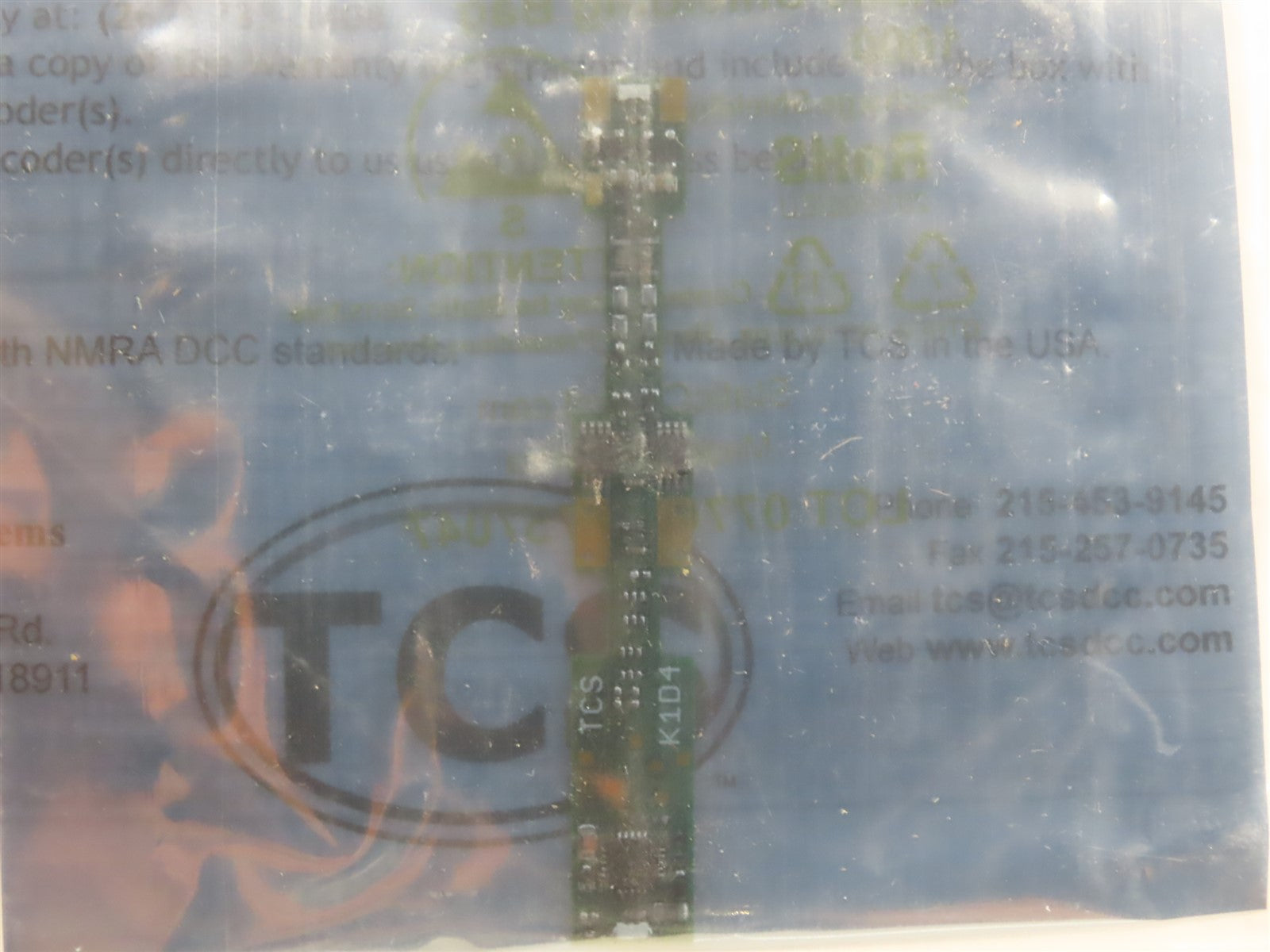 TCS 1318 K1D4-NC 4-Function Drop-in DCC Mobile Decoder for KATO N Scale