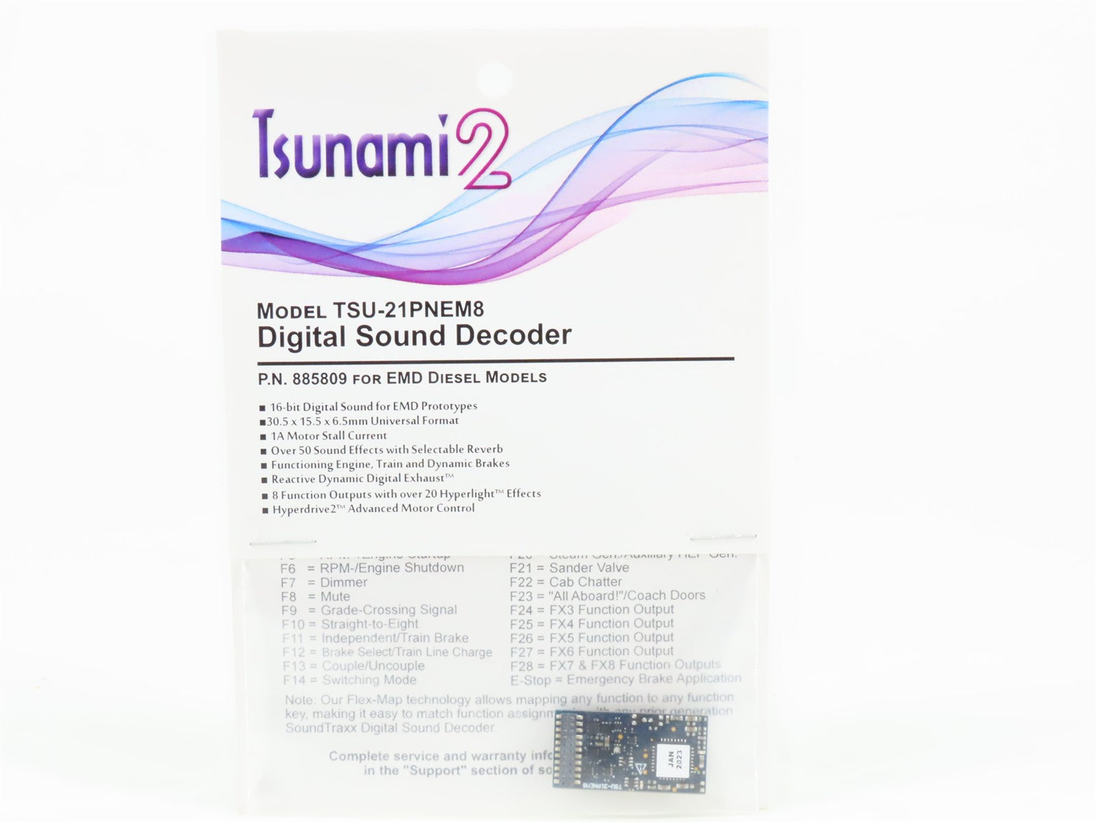 Soundtraxx Tsunami2 885809 TSU-21PNEM8 EMD Diesel DCC/SOUND Decoder