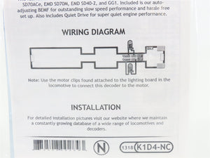 TCS 1318 K1D4-NC 4-Function Drop-in DCC Mobile Decoder for KATO N Scale