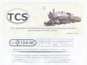 TCS 1318 K1D4-NC 4-Function Drop-in DCC Mobile Decoder for KATO N Scale