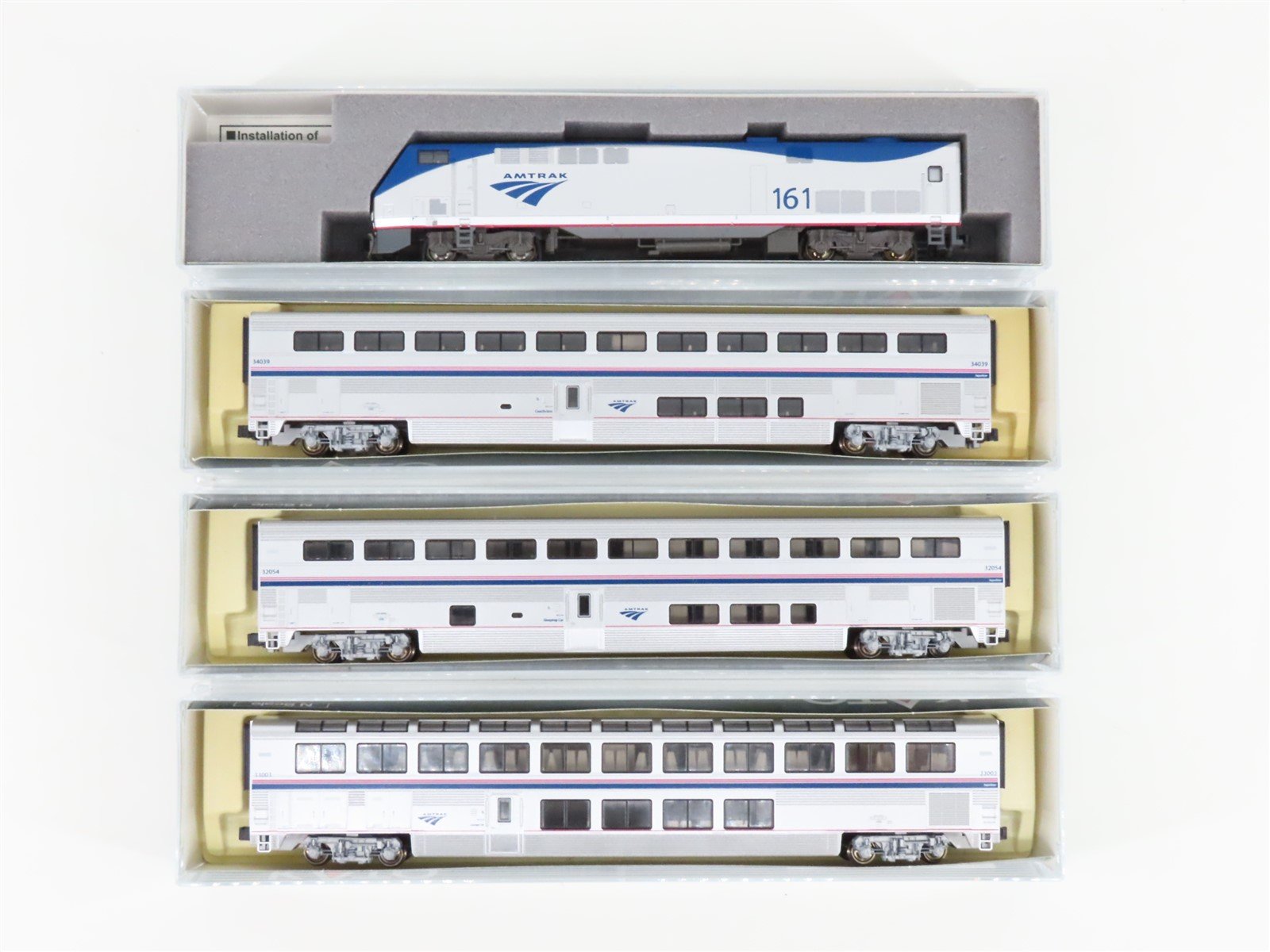 N Scale KATO AMTK Amtrak Phase V P42 Genesis Diesel Superliner Passenger Set