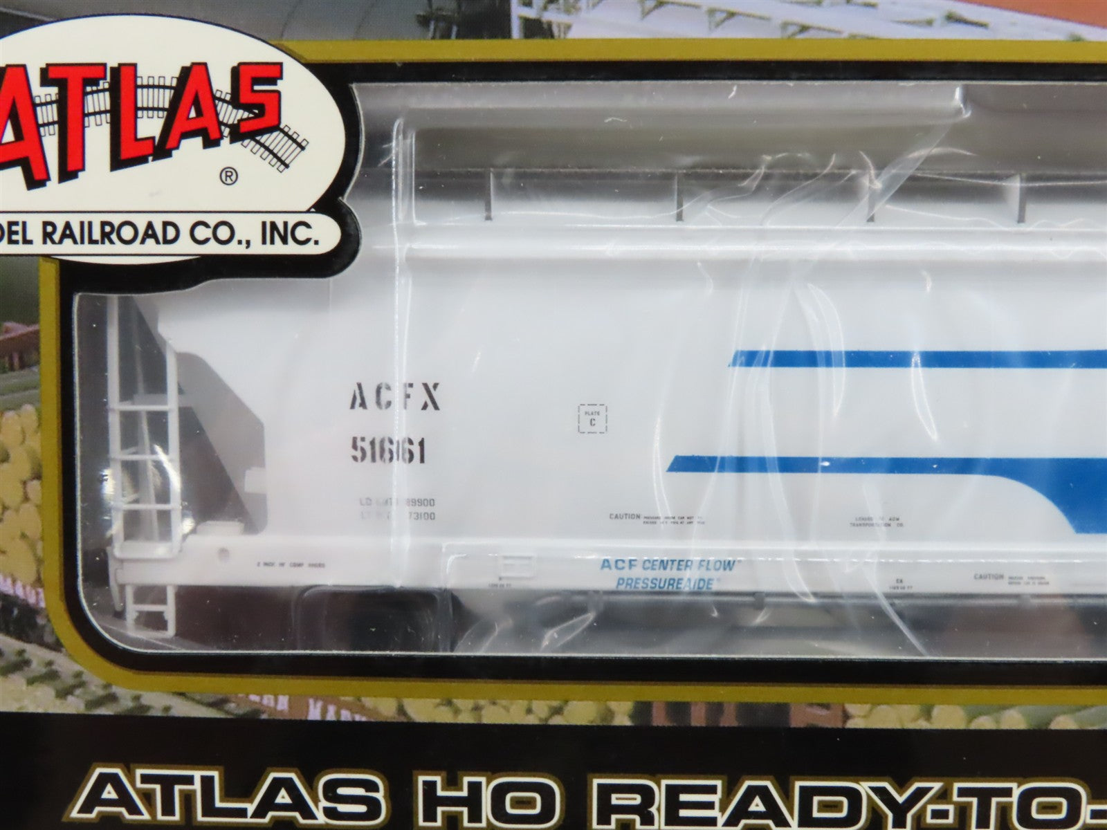 HO Atlas 1513-1 ADM Transportation Co. Pressureaide Centerflow 4-Bay Hopper