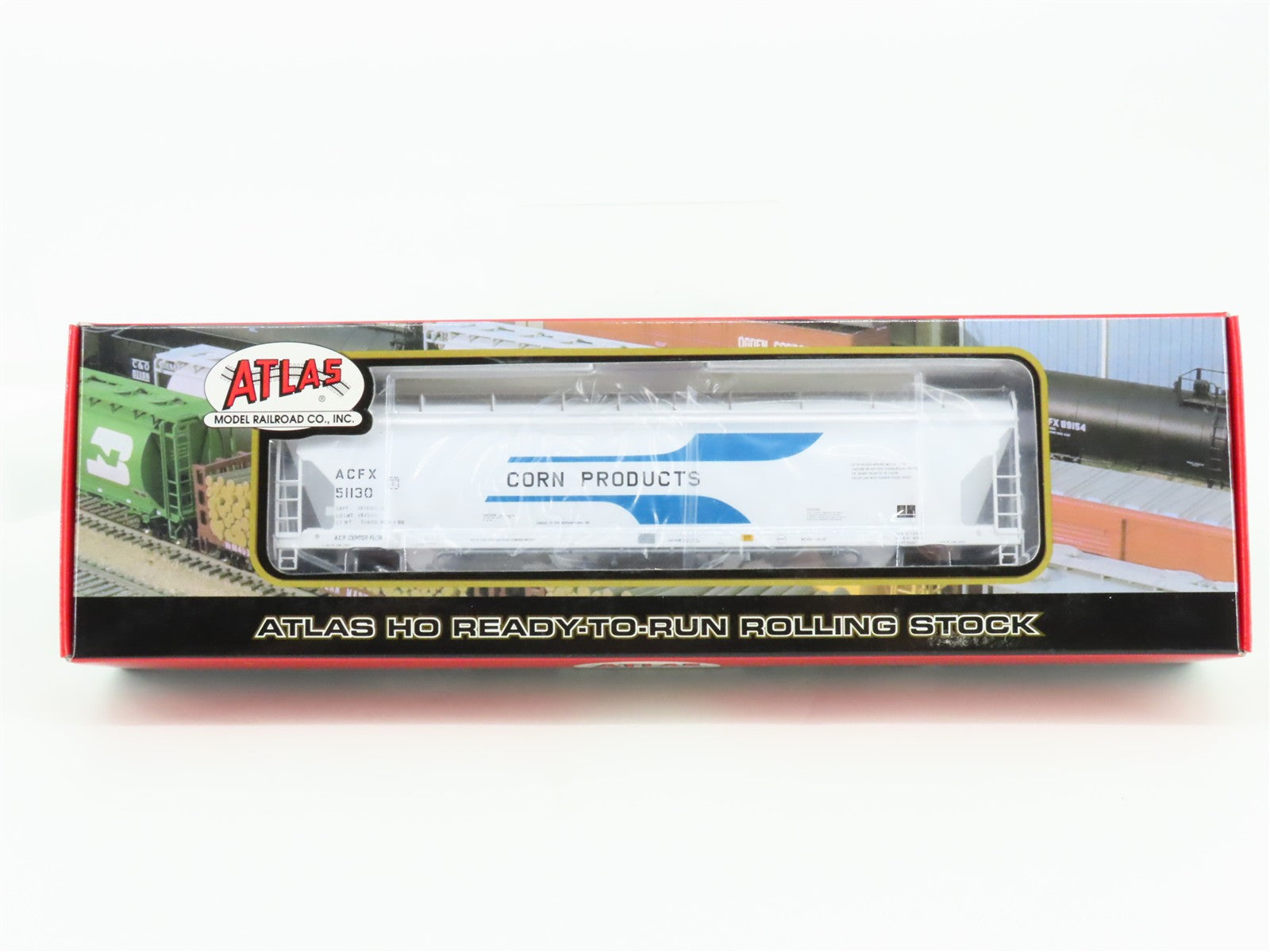 HO Scale Atlas 1504-4 ACFX Corn Products Pressureaide Centerflow Hopper RTR