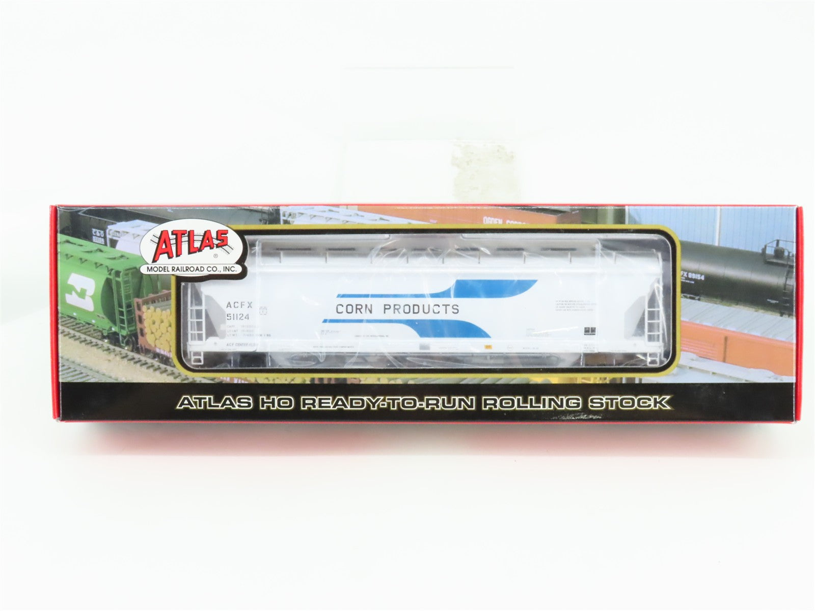 HO Scale Atlas 1504-3 ACFX Corn Products Pressureaide Centerflow Hopper RTR