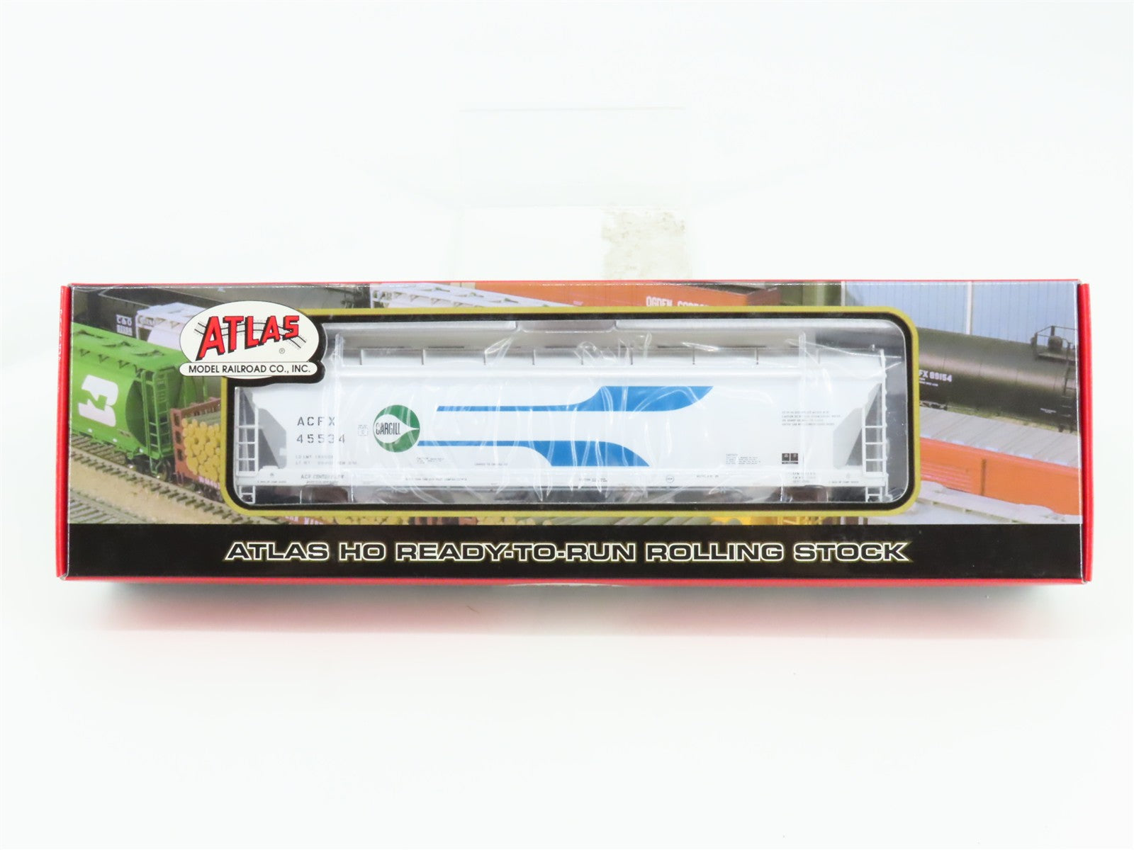 HO Scale Atlas 1514-1 ACFX Cargill Pressureaide Centerflow Hopper 45534 RTR